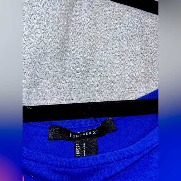 Lace Long Sleeve Blue Mini Dress - Picture 2 of 3